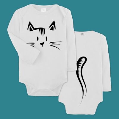 Cat baby bodysuit - Long sleeves