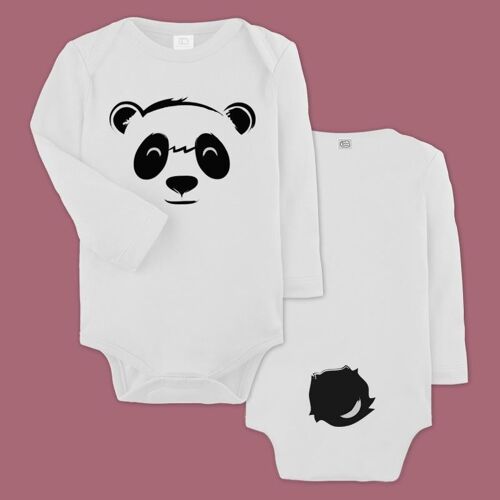 Panda baby bodysuit - Long sleeves