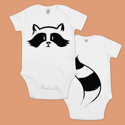 Raccoon baby bodysuit