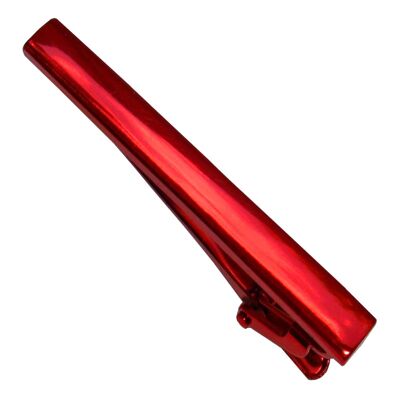 Barra de corbata metálica lisa - Rojo