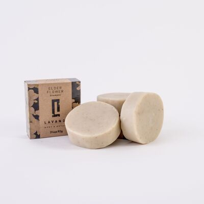 Organic Shampoo & Conditioning Bar -  Elderflower and Coconut Milk - Dry to flyaway hair