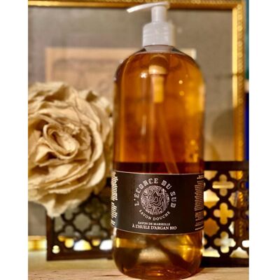 Savon douche de Marseille 1L à huile d'Argan Bio, huile d'olive et huile de coco