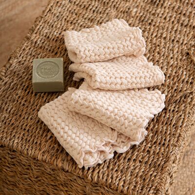 Asciugamano in cotone extra morbido Waffle di colore beige