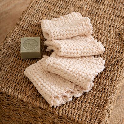 Extra Soft Cotton Waffle Hand Towel in Beige Color
