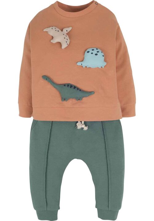 Baby Junge Set, 2 tlg.-Dinos in beige