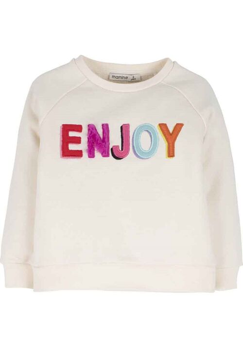 Mädchen Sweatshirt -Enjoy in creme