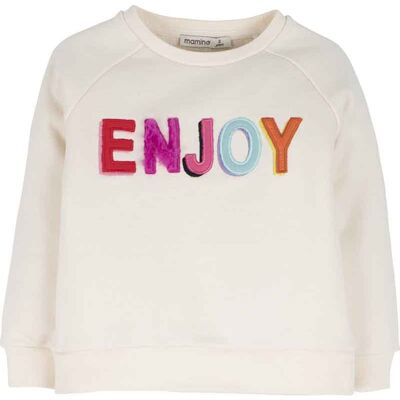 Girls sweatshirt -Enjoy in cream