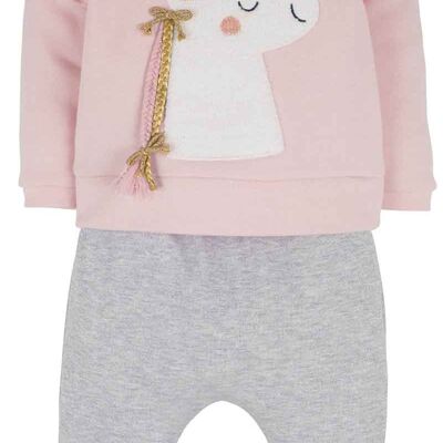 Baby girl set, 2 pieces - Unicorn in pink