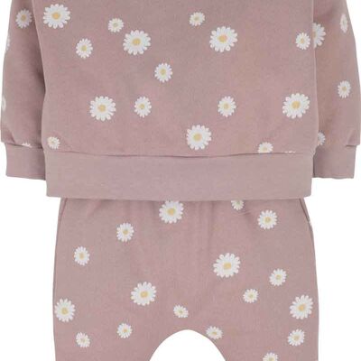 Baby girl set, 2-part flowers in pink