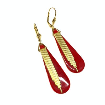 Odilon red earrings