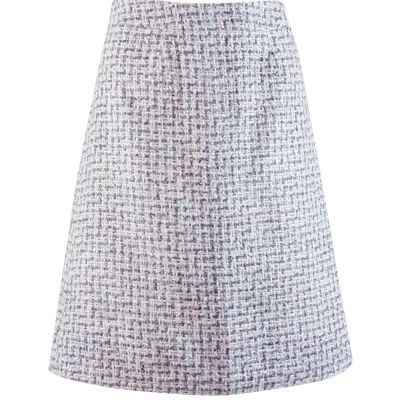Gabrielle skirt made of bouclé fabric, pink / blue / white