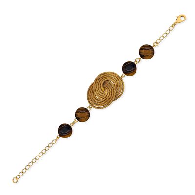 Bracelet Katrin Bio from Golden Grass - Tiger eyes gold