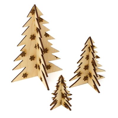 Snowflake Trees (set of 3)