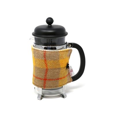 Harris Tweed Cafetière Cosy - Yellow/Orange