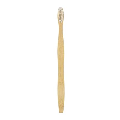 Unbranded and unpackaged bamboo toothbrush