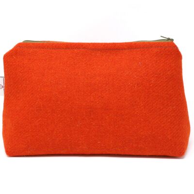 Harris Tweed Wash Bag - Burnt Orange