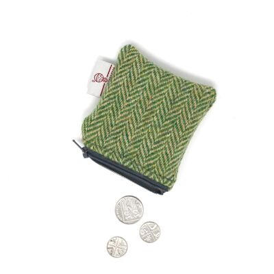 Harris Tweed Liberty Coin Purse - Green/Oatmeal