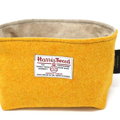 Harris Tweed Linen Basket - Yellow