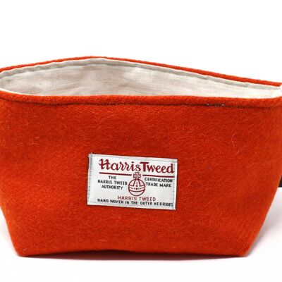 Harris Tweed Linen Basket - Burnt Orange