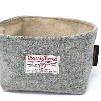 Harris Tweed Linen Basket - Grey