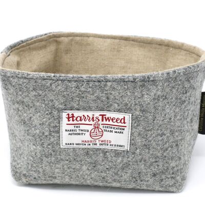 Harris Tweed Linen Basket - Grey