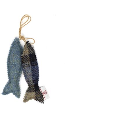 Harris Tweed Fish Pair - Mackenzie/Blue