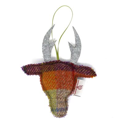 Harris Tweed Stag - Purple/Orange