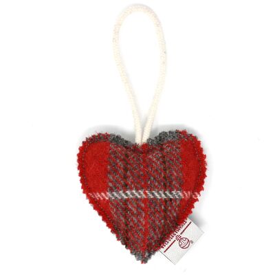 Harris Tweed Lavender Heart - Red/Grey