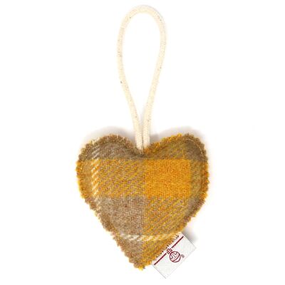 Harris Tweed Lavender Heart - Yellow/Orange