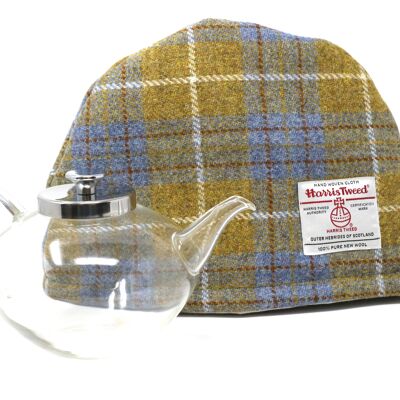 Harris Tweed Tea Cosy - Mustard/Blue