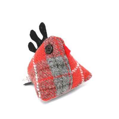 Harris Tweed Mini Chicken - Red/Grey