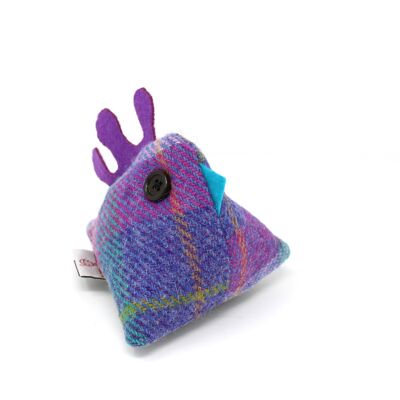 Harris Tweed Mini Chicken - Pink/Purple