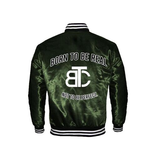 Born to be real jacket green btc logo