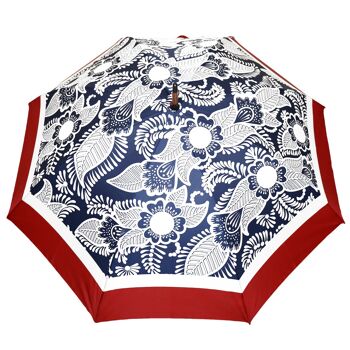 Grand parapluie au design bleu Adire - Coupe-vent 2