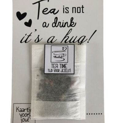 Theekaart Tea is a hug