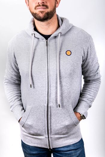 Sweat à capuche entièrement zippé FTT - S - Gris 2