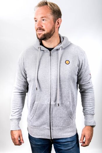 Sweat à capuche entièrement zippé FTT - S - Gris 5