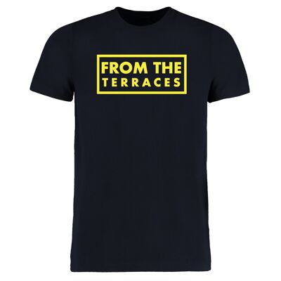 From The Terraces Tee - XS - Navy/Yellow