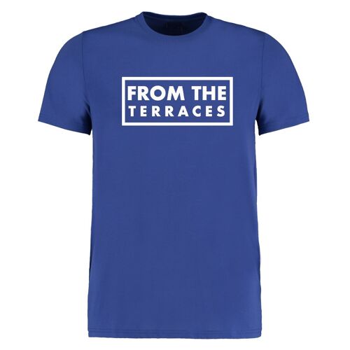 From The Terraces Tee - XS - Royal Blue/White