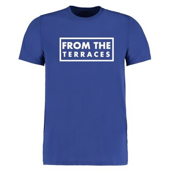 T-shirt From The Terraces - S - Bleu Royal/Blanc 1