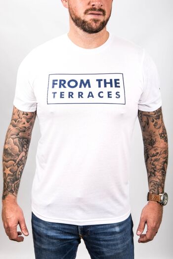 T-shirt From The Terraces - S - Bleu Royal/Blanc 2