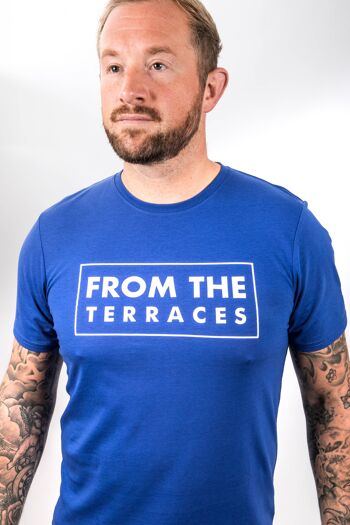 T-shirt From The Terraces - S - Bleu Royal/Blanc 6