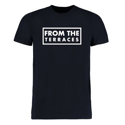 From The Terraces Tee - S - Black/White