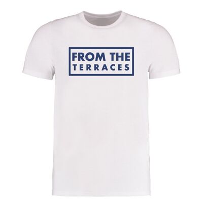 From The Terraces Tee - S - White/Blue