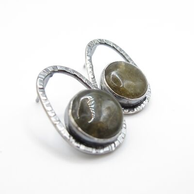 Boucles d'oreilles en labradorite