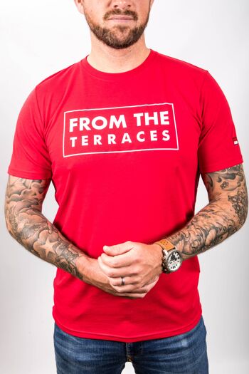 T-shirt From The Terraces - 5XL - Rouge/Blanc 4