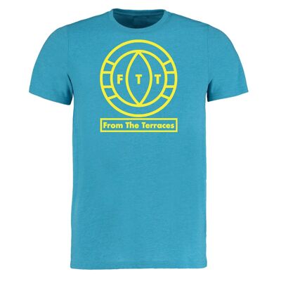 FTT Big Logo Tee - XS - Turquoise/Yellow