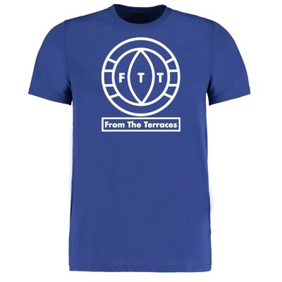 FTT Big Logo Tee - S - Blue/White