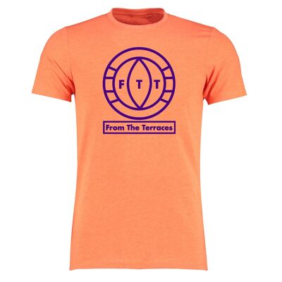 FTT Big Logo Tee - M - Orange/Purple
