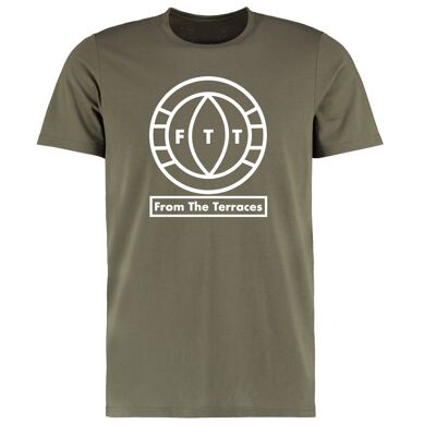 FTT Big Logo Tee - M - Khaki/White